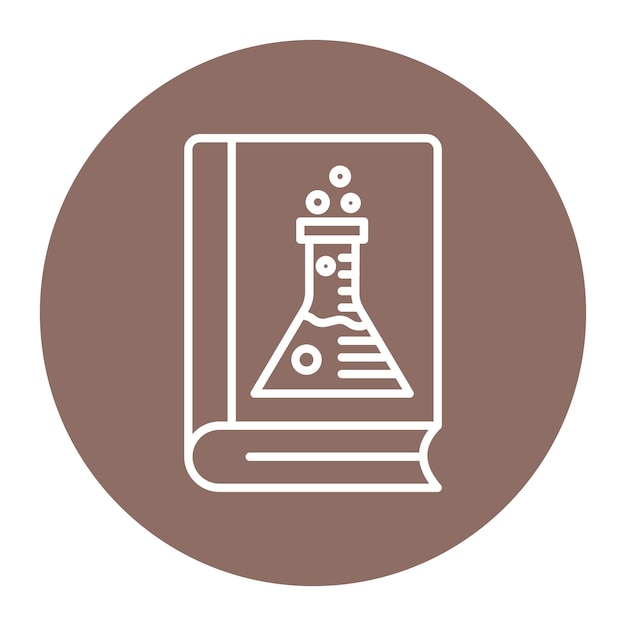 Ilustración vectorial de libros de química