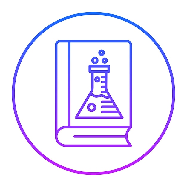Ilustración vectorial de libros de química
