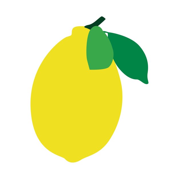 Ilustración vectorial de limón fresco para gráficos de cítricos vibrantes