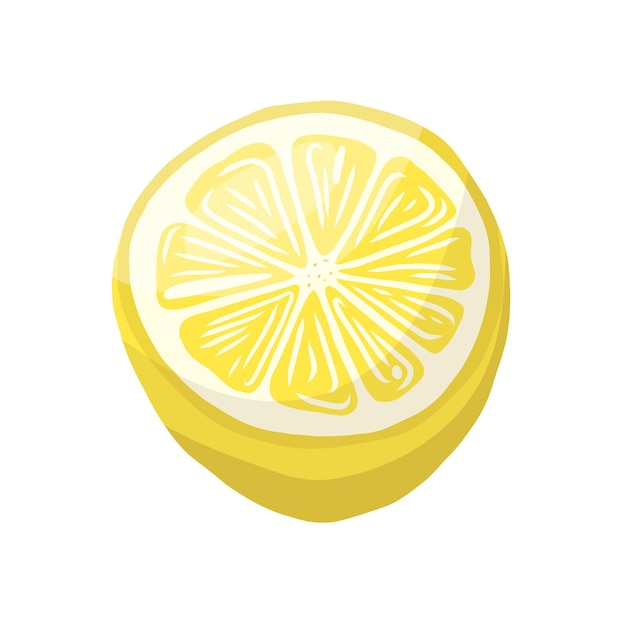 Ilustración vectorial de limones amarillos en una rama Vegetales frutas cocina cocinar comer jardinería