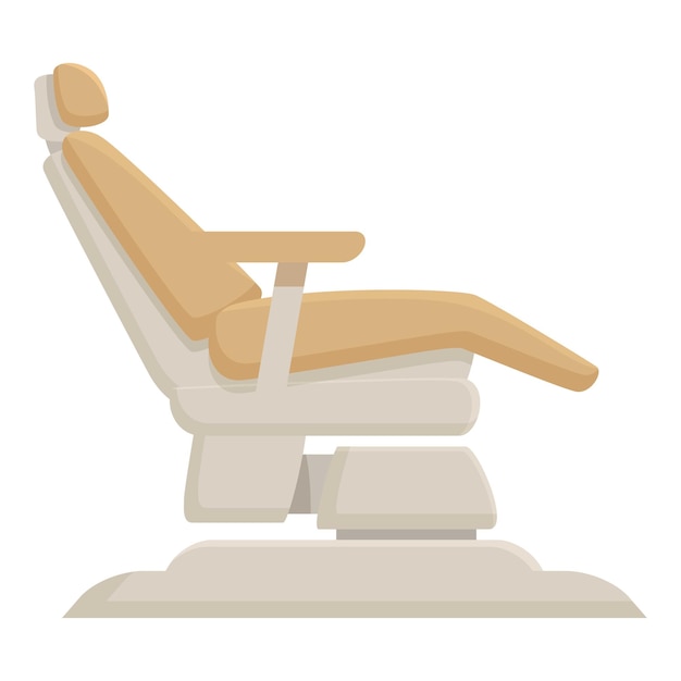 Ilustración vectorial limpia de una silla de dentista contemporánea en colores neutrales