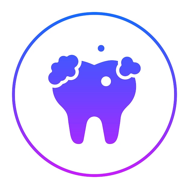 Ilustración vectorial de limpieza dental
