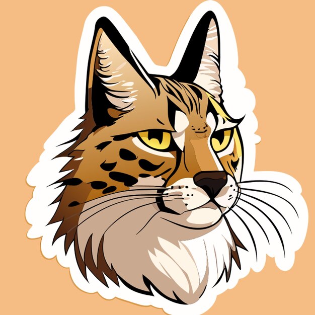 Ilustración vectorial del lince de los Balcanes