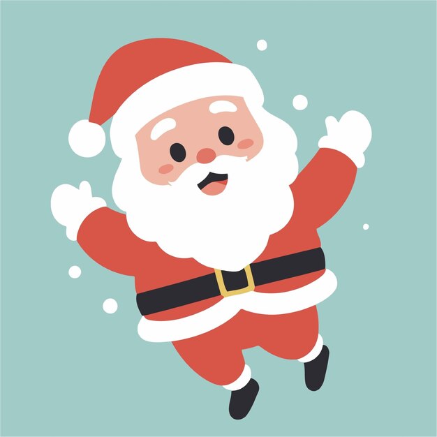 Ilustración vectorial linda de un libro de cuentos de Papá Noel para niños
