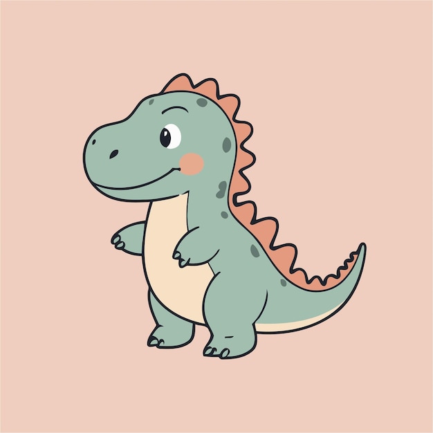 Vector ilustración vectorial linda de un libro de dino para niños