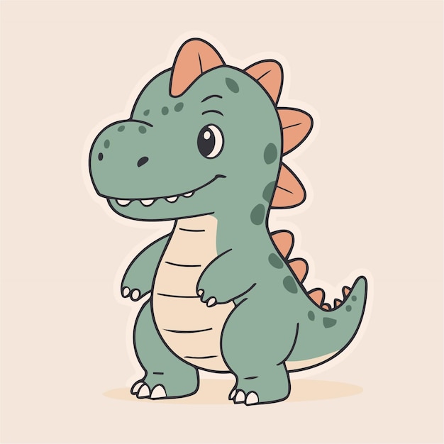 Ilustración vectorial linda de un libro de Dino para niños