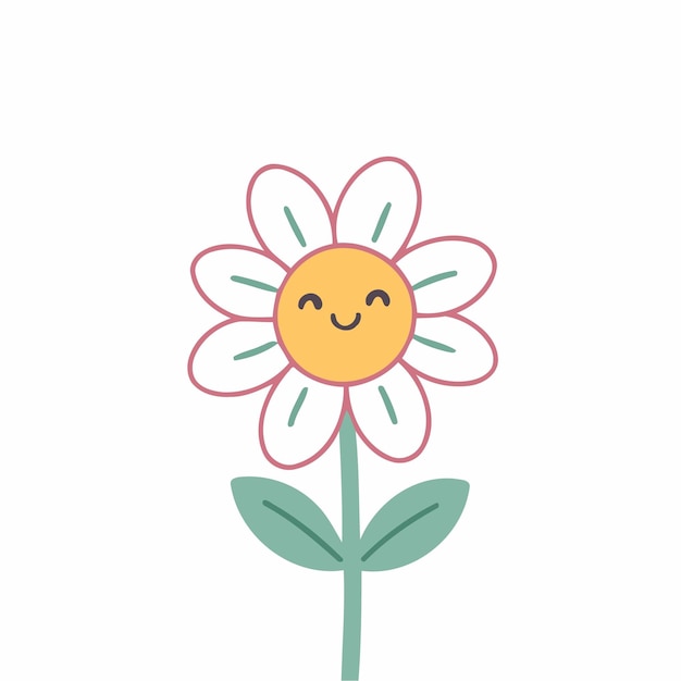 Ilustración vectorial linda de un libro de flores para niños