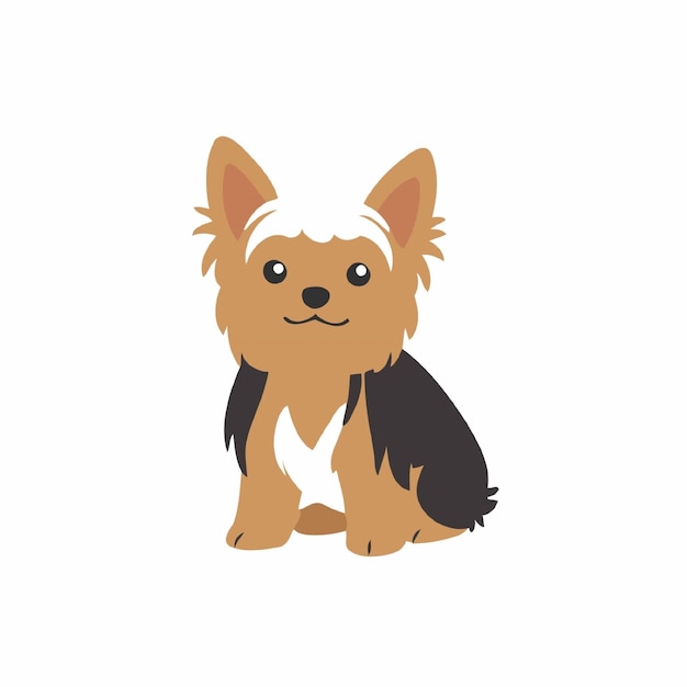 Vector ilustración vectorial linda de un perro para libros para niños pequeños