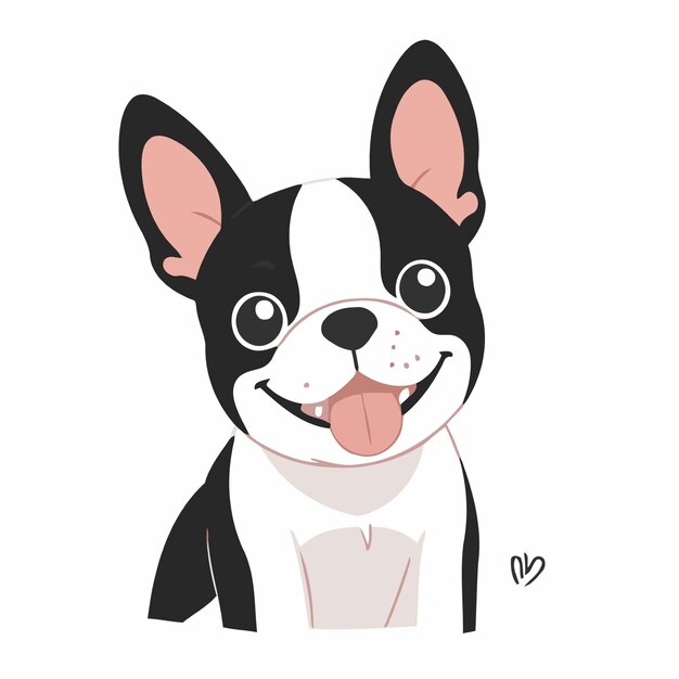 Ilustración vectorial linda de un perro para libros para niños pequeños