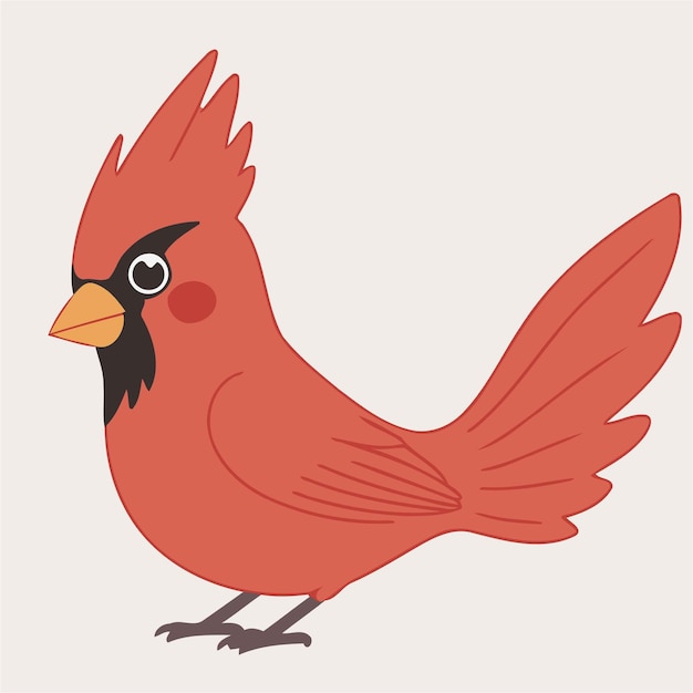 Ilustración vectorial de un lindo cardenal para niños