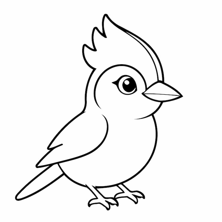 Vector ilustración vectorial de un lindo dibujo de bluejay para la actividad de colorear de los niños