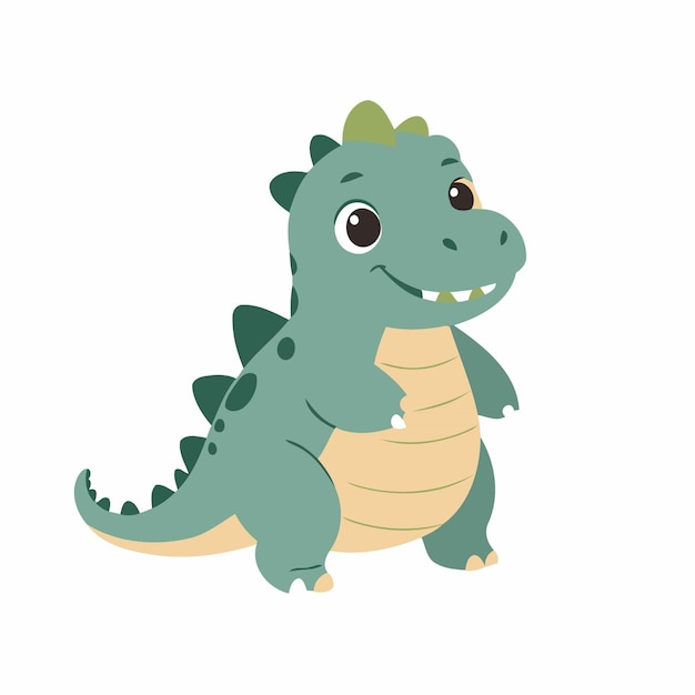 Ilustración vectorial de un lindo Dino para libros para niños