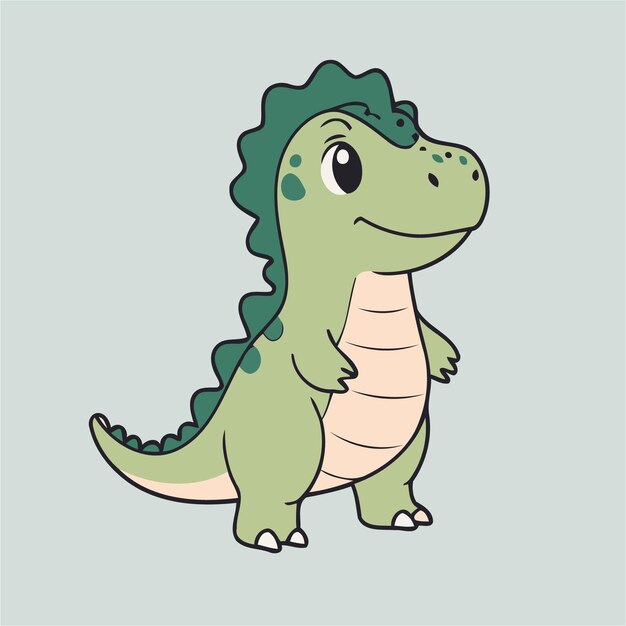 Ilustración vectorial de un lindo Dino para niños