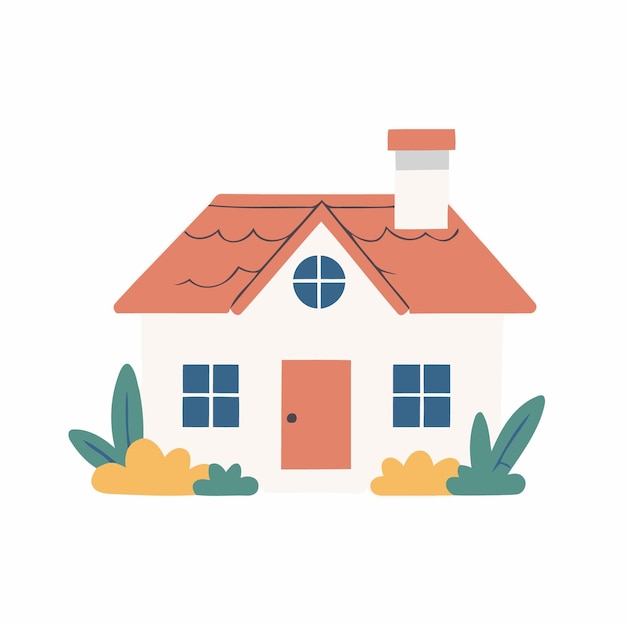 Ilustración vectorial de un lindo libro de casas para niños