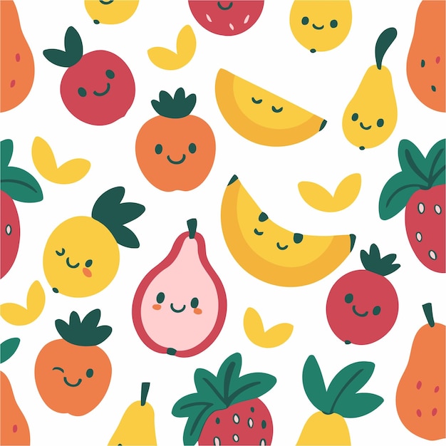 Ilustración vectorial de un lindo libro de frutas para niños