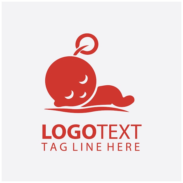 Ilustración vectorial de un lindo logotipo para bebés