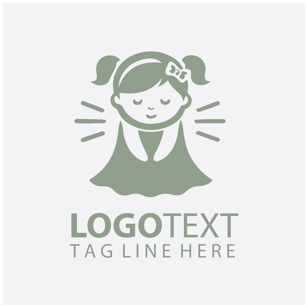 Ilustración vectorial de un lindo logotipo para bebés