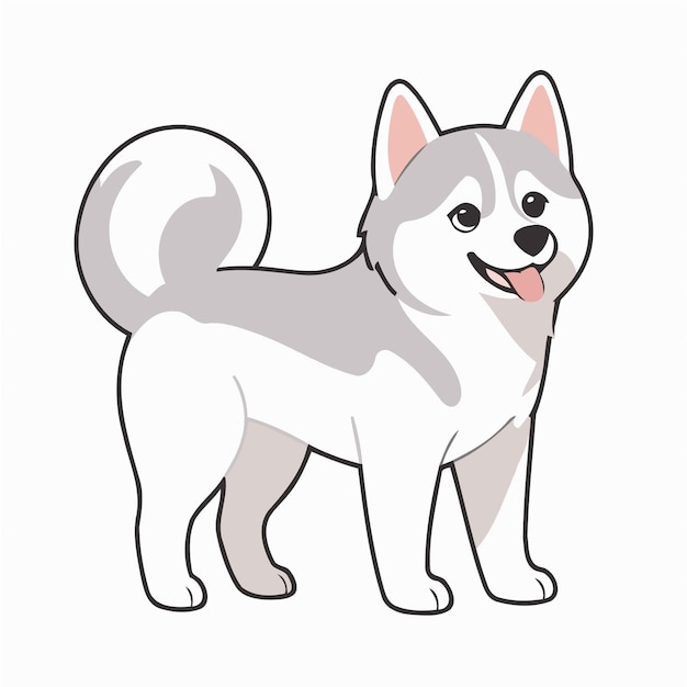 Ilustración vectorial de un lindo perro para libros para niños pequeños
