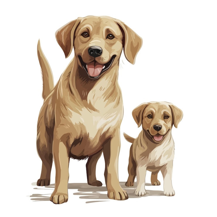 Vector ilustración vectorial de lindos cachorros
