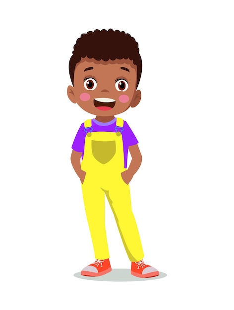Ilustración vectorial lindos niños pequeños