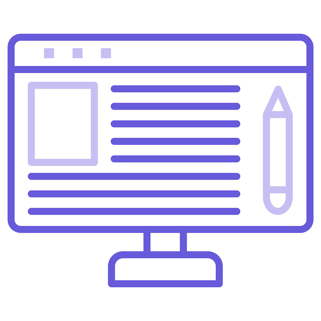 Ilustración vectorial en línea de artículos