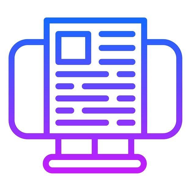 Ilustración vectorial en línea de artículos