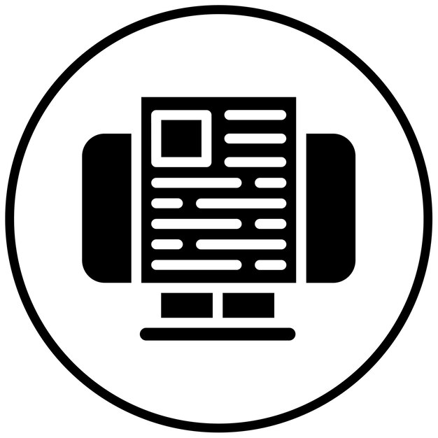 Ilustración vectorial en línea de artículos
