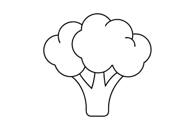 Ilustración vectorial de la línea de brócoli