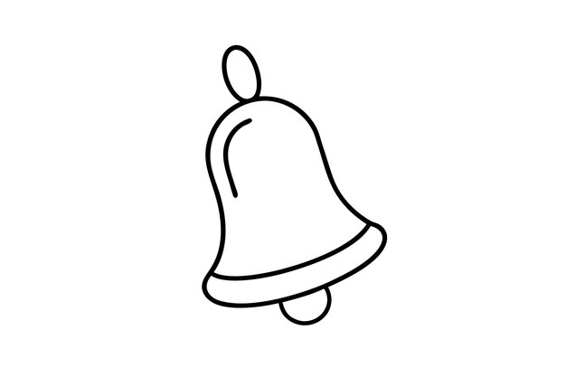 Ilustración vectorial de la línea de la campana de sonido