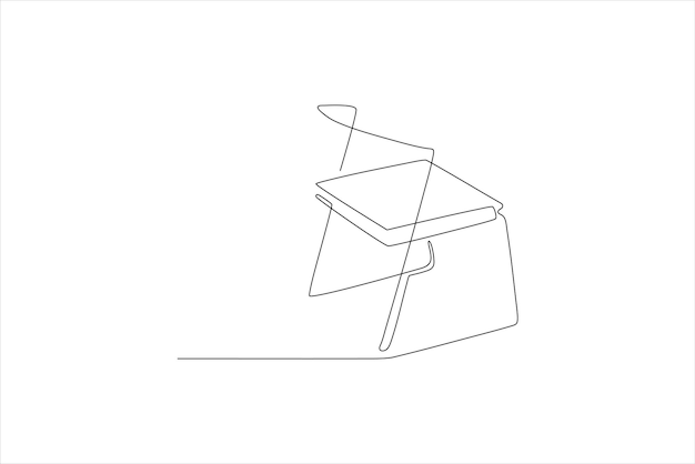 Ilustración vectorial de línea continua de la silla