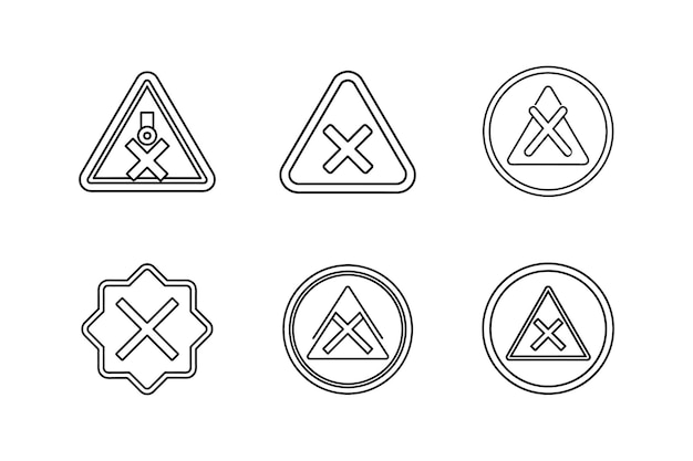 Ilustración vectorial de la línea de error del icono