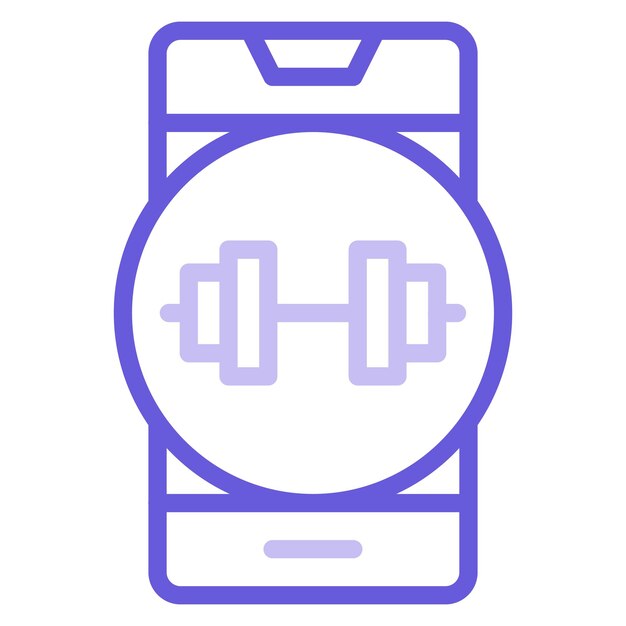 Ilustración vectorial en línea del gimnasio