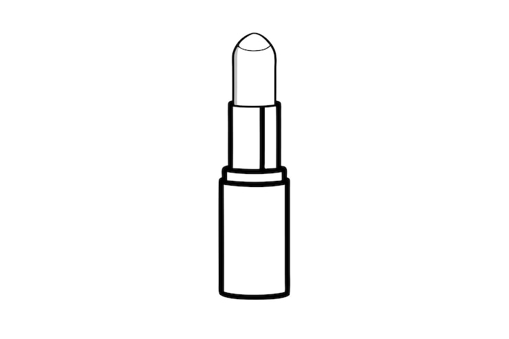 Vector ilustración vectorial de la línea de lápiz labial