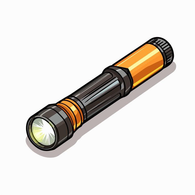 Ilustración vectorial de línea de linterna moderna en fondo blanco