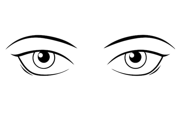 Ilustración vectorial de la línea de los ojos de las personas