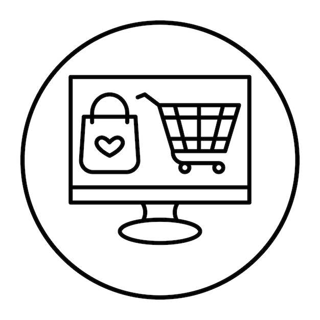 Ilustración vectorial en línea del producto