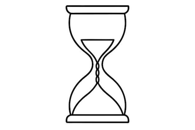 Ilustración vectorial de línea de reloj de arena