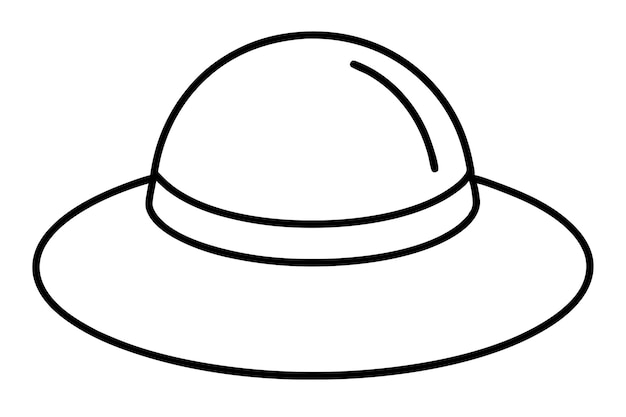 Ilustración vectorial de la línea de sombrero