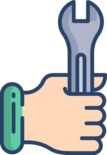 Ilustración vectorial lineal de color de las paletas sólidas