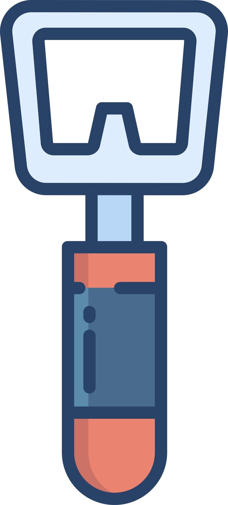 Vector ilustración vectorial lineal de color sólido para abridores de botellas