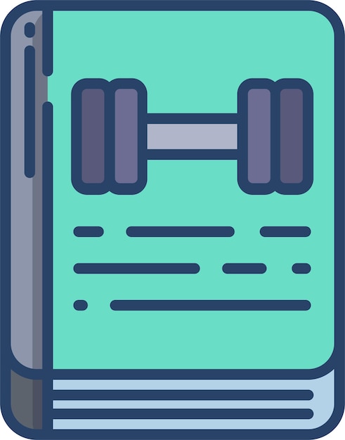 Ilustración vectorial lineal de colores de Booksolid