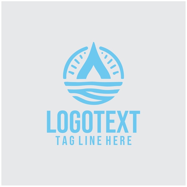 Ilustración vectorial lineal del logotipo de la gota de agua
