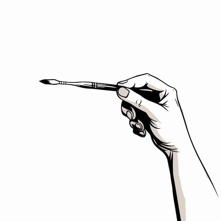 Vector ilustración vectorial de líneas pintadas a mano de colores