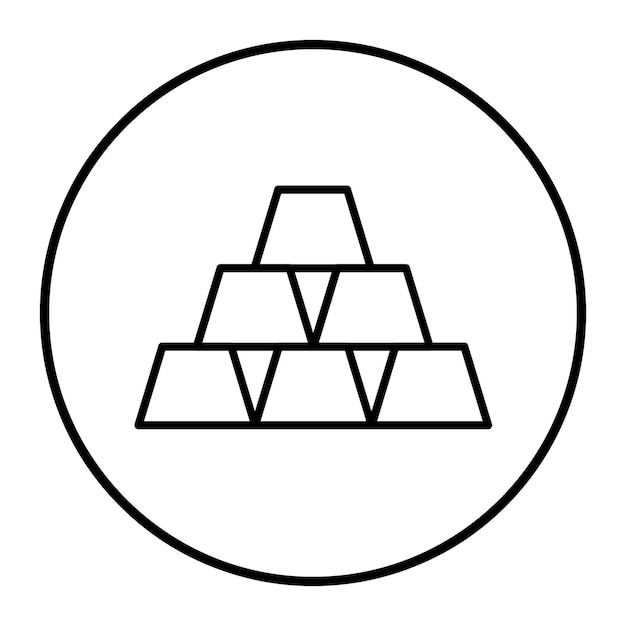 Ilustración vectorial de los lingotes