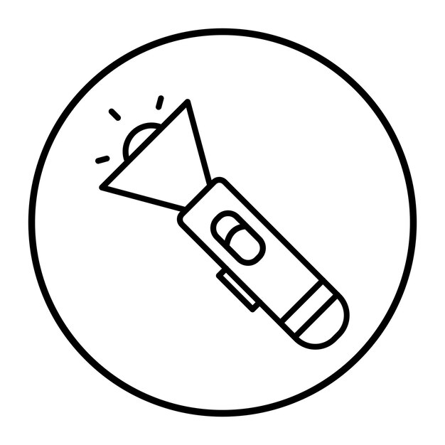 Ilustración vectorial de la linterna
