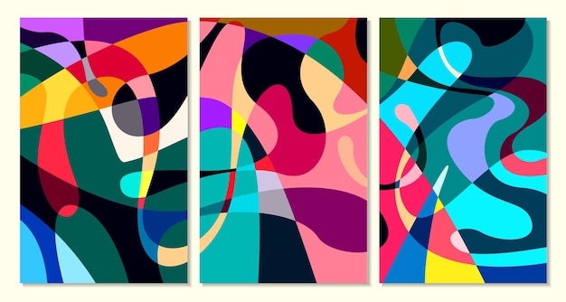 Ilustración vectorial líquido colorido y abstracto fluido para plantilla de banner