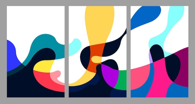 Ilustración vectorial líquido colorido y abstracto fluido para plantilla de banner