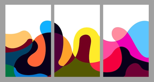 Ilustración vectorial líquido colorido y abstracto fluido para plantilla de banner