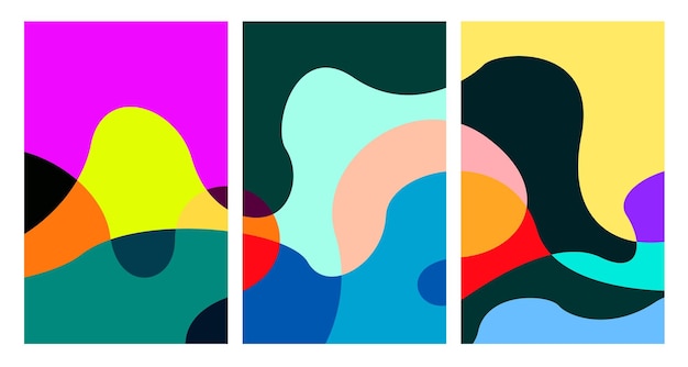 Ilustración vectorial líquido colorido y abstracto fluido para plantilla de banner