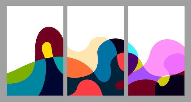 Ilustración vectorial líquido colorido y abstracto fluido para plantilla de banner